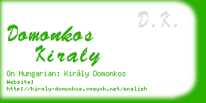 domonkos kiraly business card